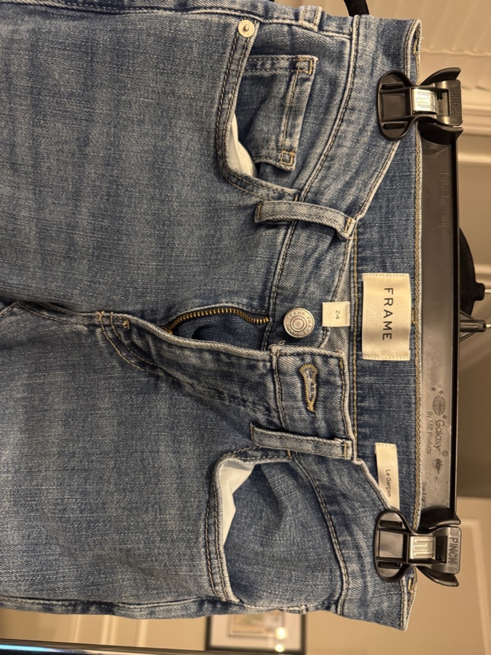 Frame Denim High-Rise Light Blue Slim Jeans